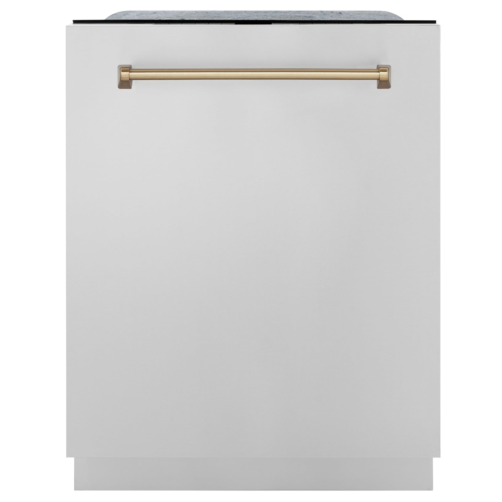 ZLINE Autograph Edition 24 In. Tall Dishwasher, Touch Control, in Stainless Steel with Champagne Bronze Handle, DWMTZ-304-24-CB - Smart Kitchen Lab