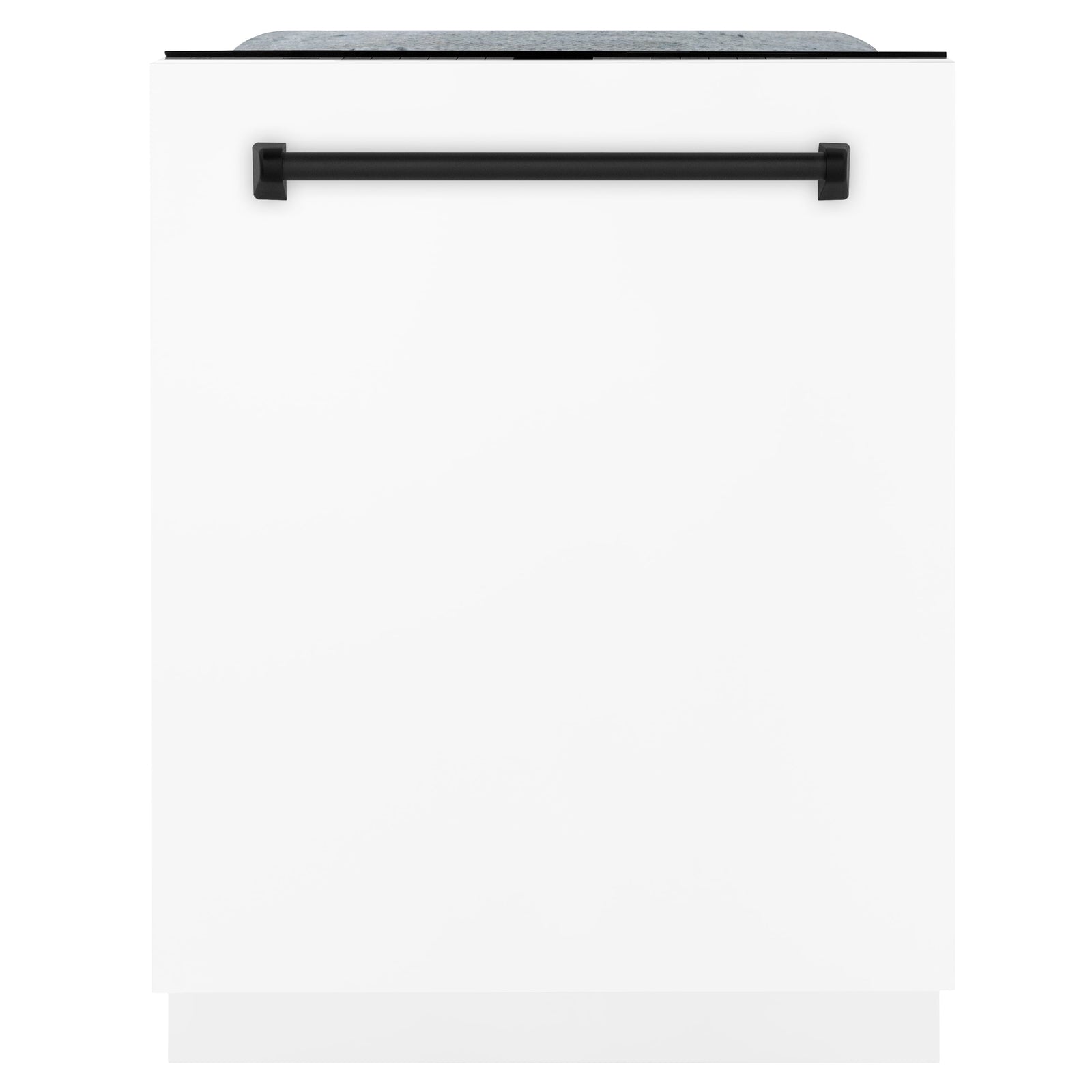 ZLINE Autograph Edition 24 inch Tall Dishwasher, Touch Control, in White Matte with Matte Black Handle, DWMTZ-WM-24-MB - Smart Kitchen Lab