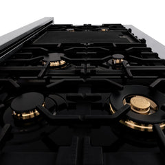 ZLINE Autograph Edition 48 Inch 6.0 cu. ft. Gas Range in Stainless Steel with Gold Accents, RGZ-48-G - Smart Kitchen Lab