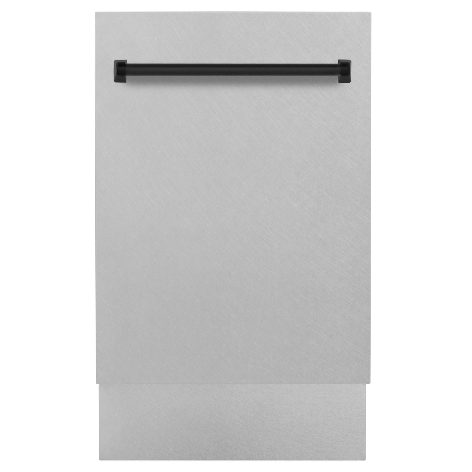 ZLINE Autograph Series 18 In. Dishwasher in DuraSnow® Stainless Steel with Matte Black Handle, DWVZ-SN-18-MB - Smart Kitchen Lab