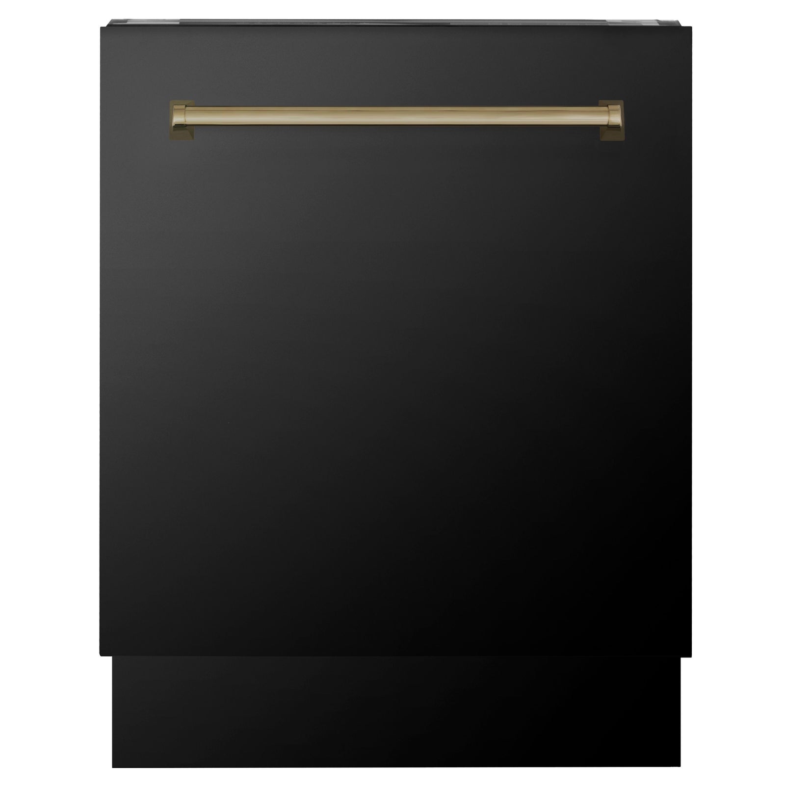 ZLINE Autograph Series 24 inch Tall Dishwasher in Black Stainless Steel with Champagne Bronze Handle, DWVZ-BS-24-CB - Smart Kitchen Lab