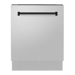 ZLINE Autograph Series 24 inch Tall Dishwasher in Stainless Steel with Matte Black Handle, DWVZ-304-24-MB - Smart Kitchen Lab