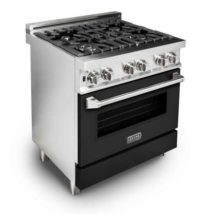 ZLINE Kitchen and Bath 30 in. Professional Gas Burner, Electric Oven Stainless Steel Range, RA30 - Smart Kitchen Lab