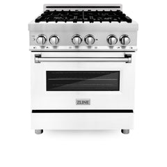 ZLINE Kitchen and Bath 30 in. Professional Gas Burner, Electric Oven Stainless Steel Range, RA30 - Smart Kitchen Lab