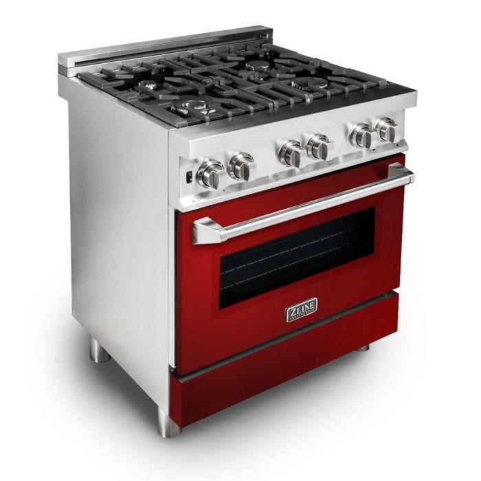 ZLINE Kitchen and Bath 30 in. Professional Gas Burner, Electric Oven Stainless Steel Range, RA30 - Smart Kitchen Lab